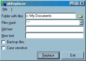 akReplacer 1.1.0 Screenshot